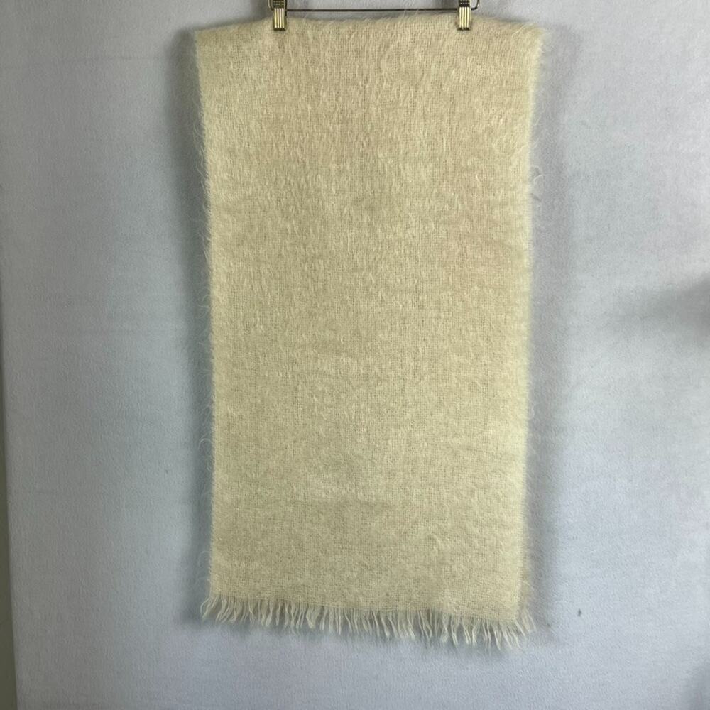 Unbranded Luxurious Rectangle Thin Open Knit Soft Mohair Fringe Scarf 68"x18" - Picture 2 of 9